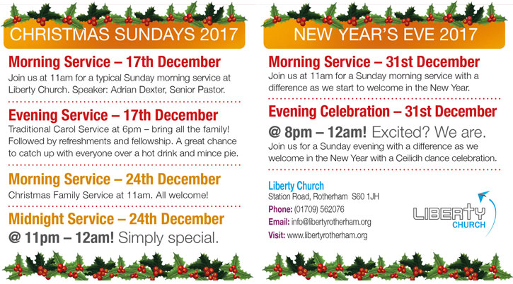 Christmas Sundays at Liberty Church, Rotherham